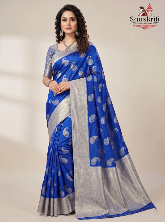 Banarasi Soft Silk Saree (Woven Silk) – Elegant Traditional Wear (6.3 Meters)
