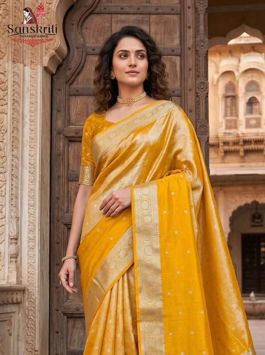 Red Banarasi Handloom Katan Silk Saree with Kashi Ghat Weaves – Traditional Elegance (5.5 Meters)