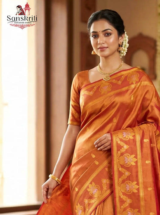 Premium Handwoven Maheshwari Silk Cotton Saree – Lightweight Traditional Elegance with Rich Handloom Weaving
