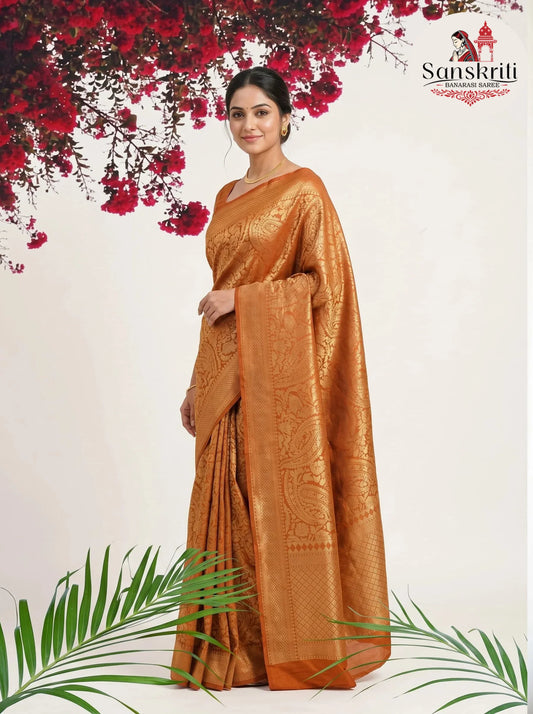 Banarasi Kanjivaram Tissue Silk Saree – Elegant Lightweight Traditional Wear (5.5 Meters)