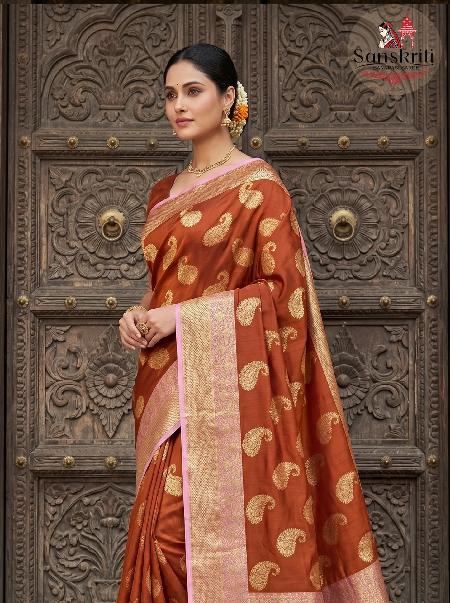 Banarasi Soft Silk Saree (Woven Silk) – Elegant Traditional Wear (6.3 Meters)