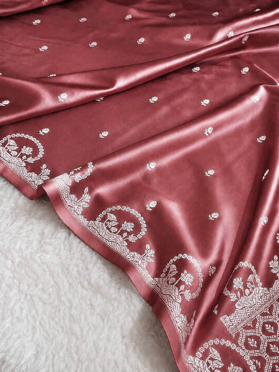 Pure Premium Mashru Silk Saree – Timeless Elegance & Rich Lustre