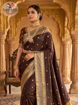 Premium Banarasi Katan Silk Saree with Double Zari Weaving | Luxury Wedding & Festive Wear Saree for Women