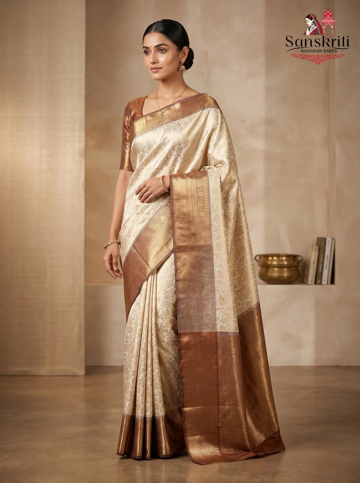 Banarasi Kanjivaram Tissue Silk Saree – Lightweight Elegant Traditional Wear (5.5 Meters)