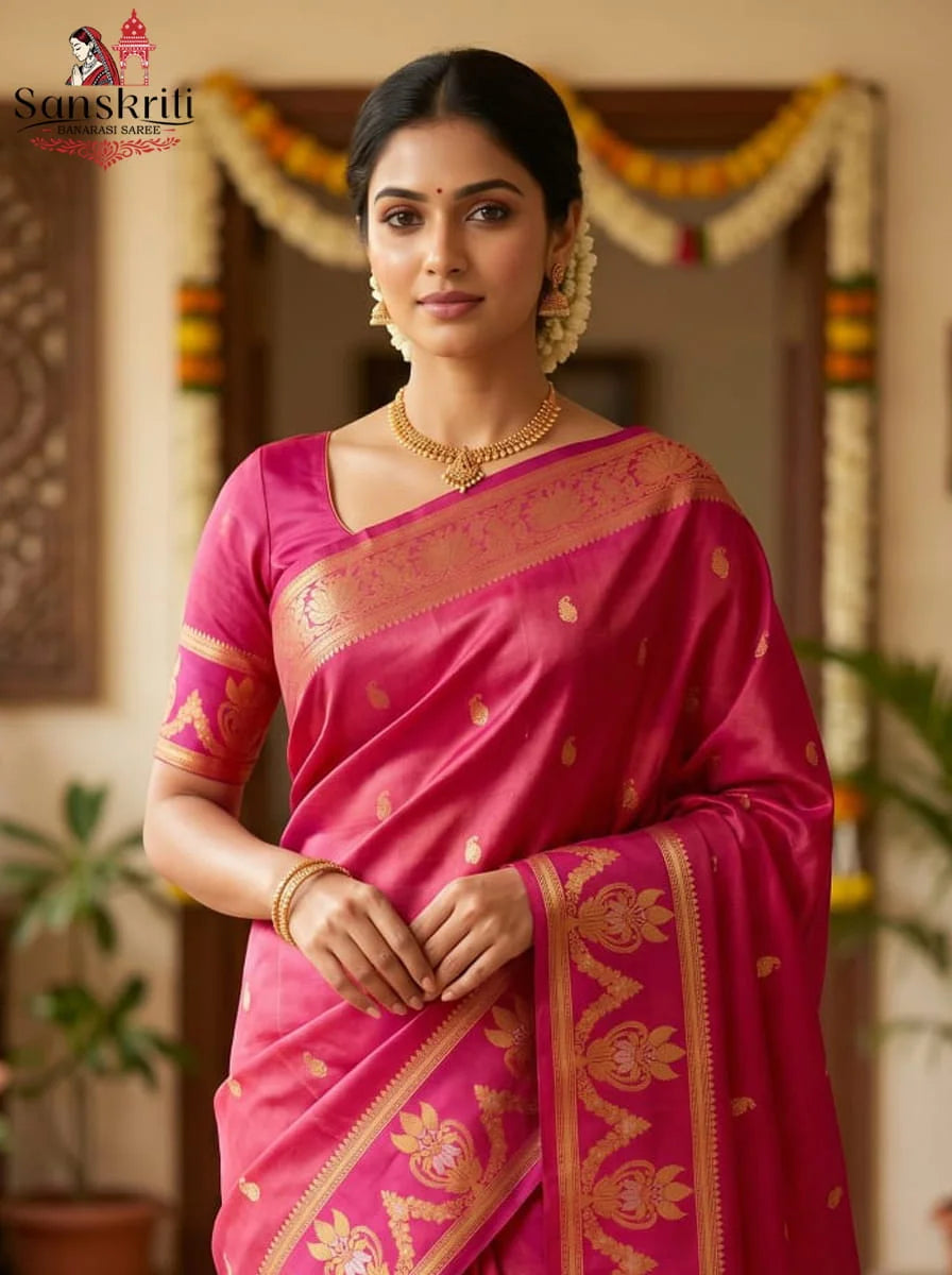 Handwoven Maheshwari Silk Cotton Saree – Lightweight Traditional Elegance (6.2–6.3 Meters)