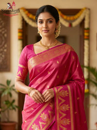 Handwoven Maheshwari Silk Cotton Saree – Lightweight Traditional Elegance (6.2–6.3 Meters)