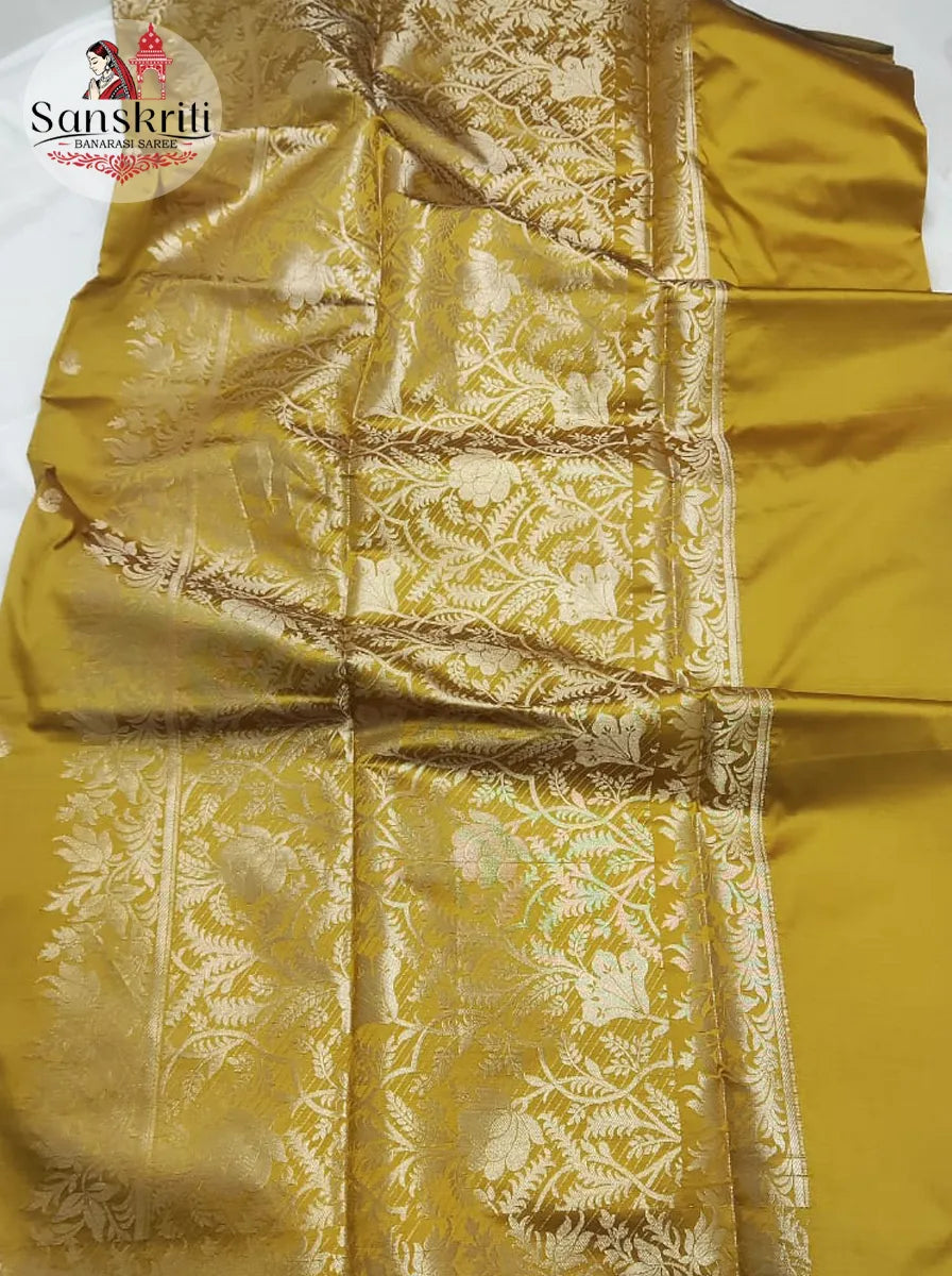 Premium Banarasi Soft Mashru Silk Semi Katan Saree | Traditional Woven Designer Saree for Women