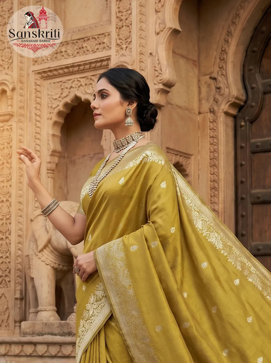 Premium Banarasi Soft Mashru Silk Semi Katan Saree | Traditional Woven Designer Saree for Women