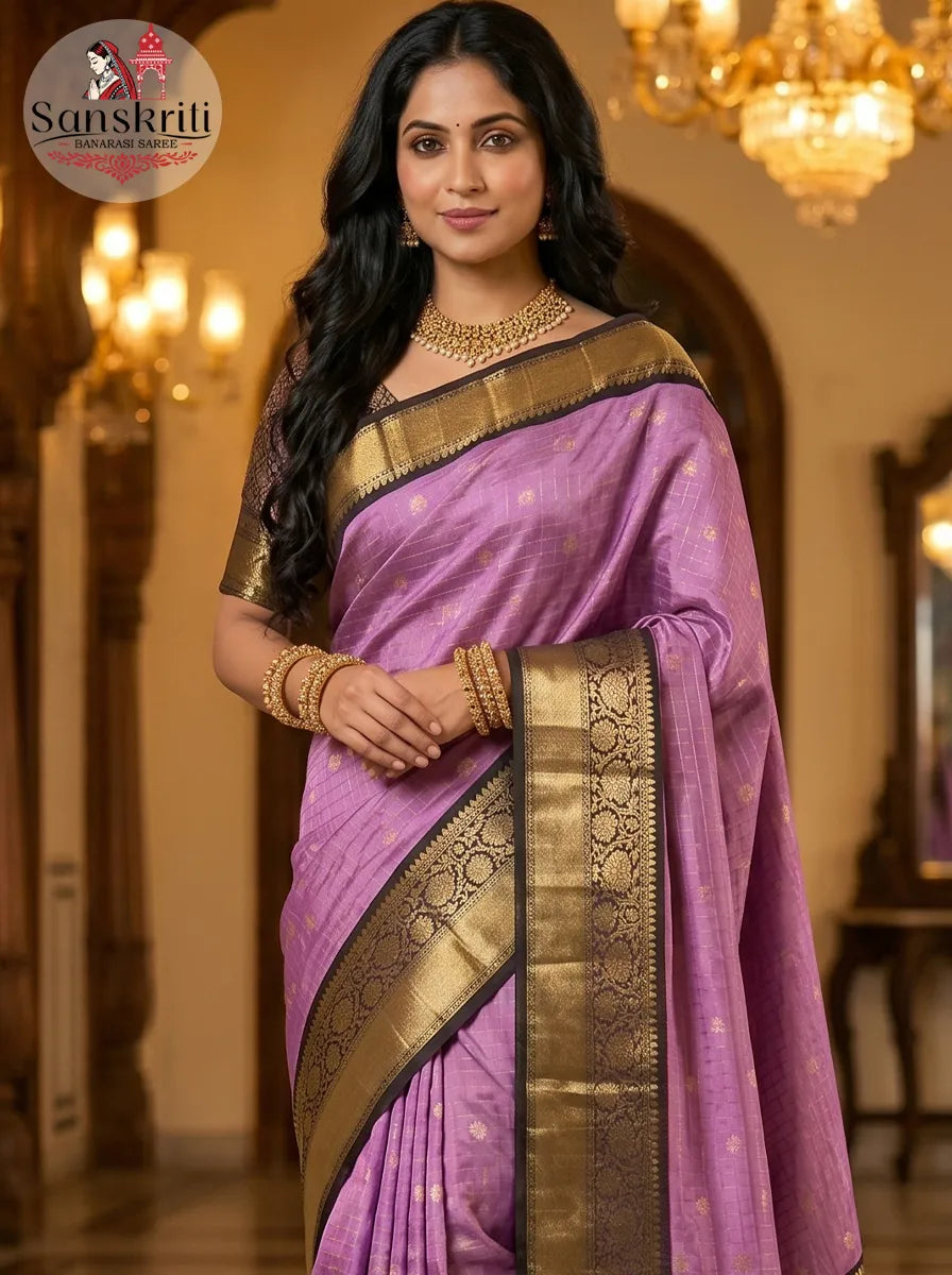 Elegant Pink Banarasi Katan Buti Silk Saree | Traditional Woven Wedding & Festive Wear Saree for Women