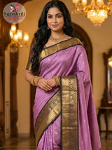 Elegant Pink Banarasi Katan Buti Silk Saree | Traditional Woven Wedding & Festive Wear Saree for Women