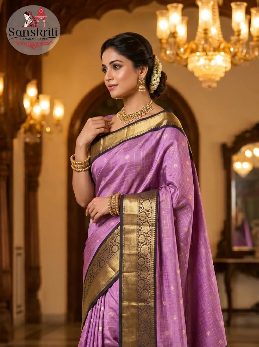 Elegant Pink Banarasi Katan Buti Silk Saree | Traditional Woven Wedding & Festive Wear Saree for Women