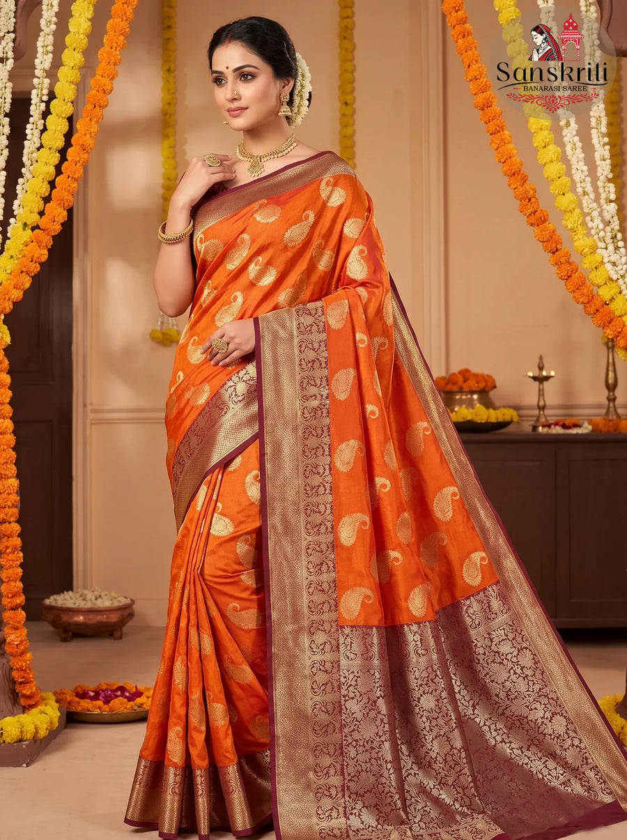Banarasi Soft Silk Saree (Woven Silk) – Elegant Traditional Wear (6.3 Meters)