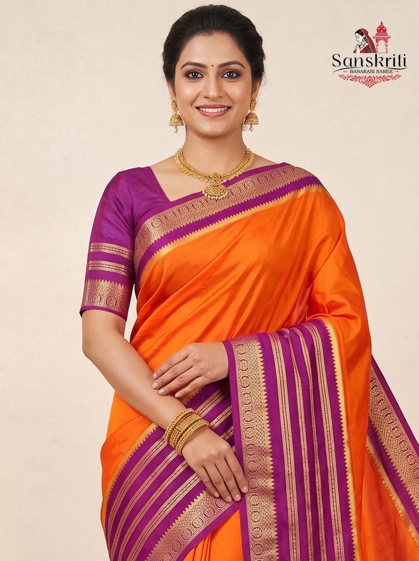 Banarasi Cotton Silk Saree – Lightweight Elegant Traditional Wear (5.5 Meters)