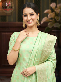 Monica Silk Suit with Jamdani Weaving – Elegant Traditional Wear (2.5 Meters)