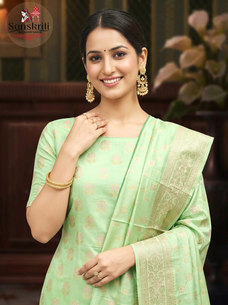 Monica Silk Suit with Jamdani Weaving – Elegant Traditional Wear (2.5 Meters)