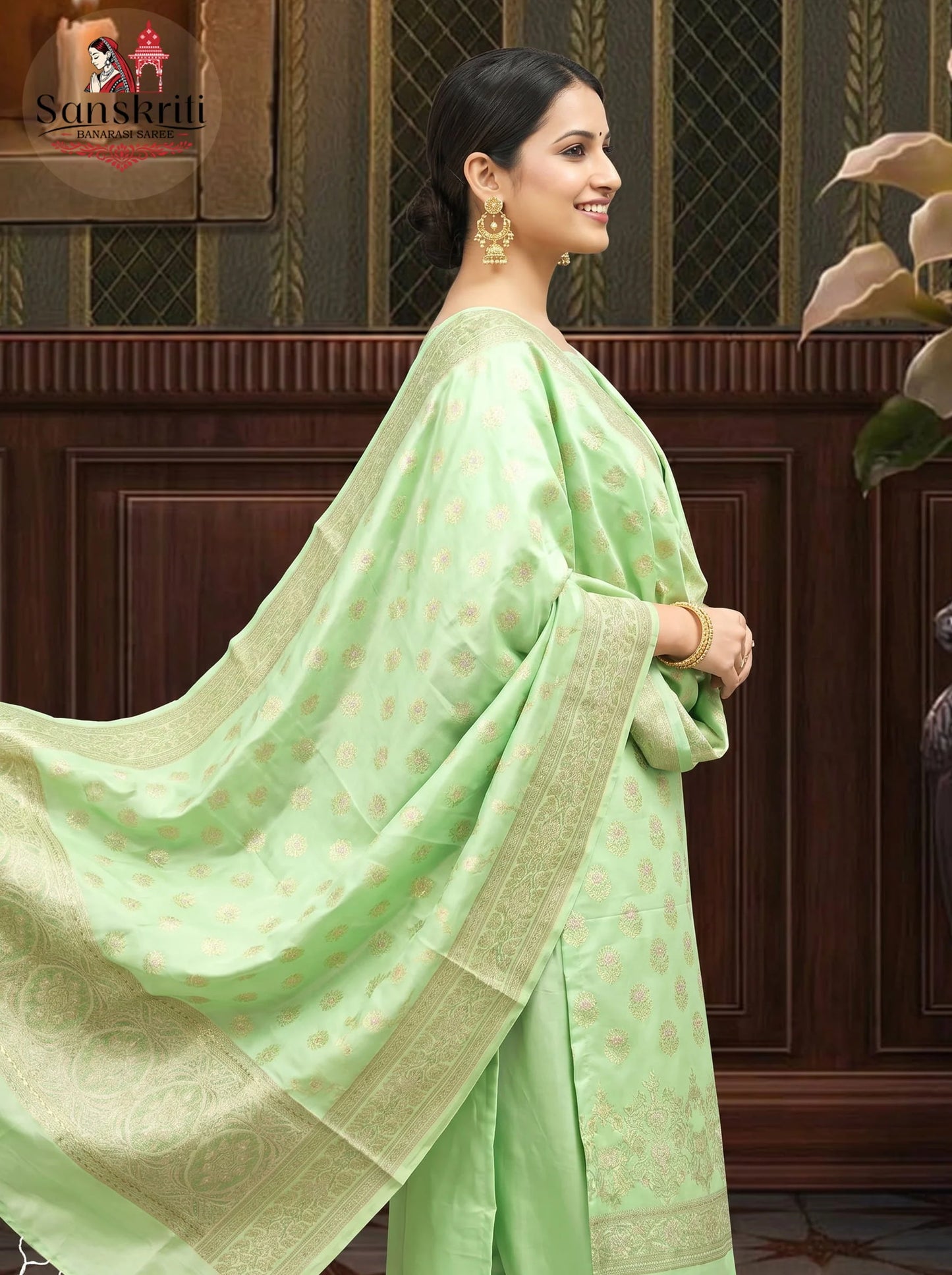 Monica Silk Suit with Jamdani Weaving – Elegant Traditional Wear (2.5 Meters)