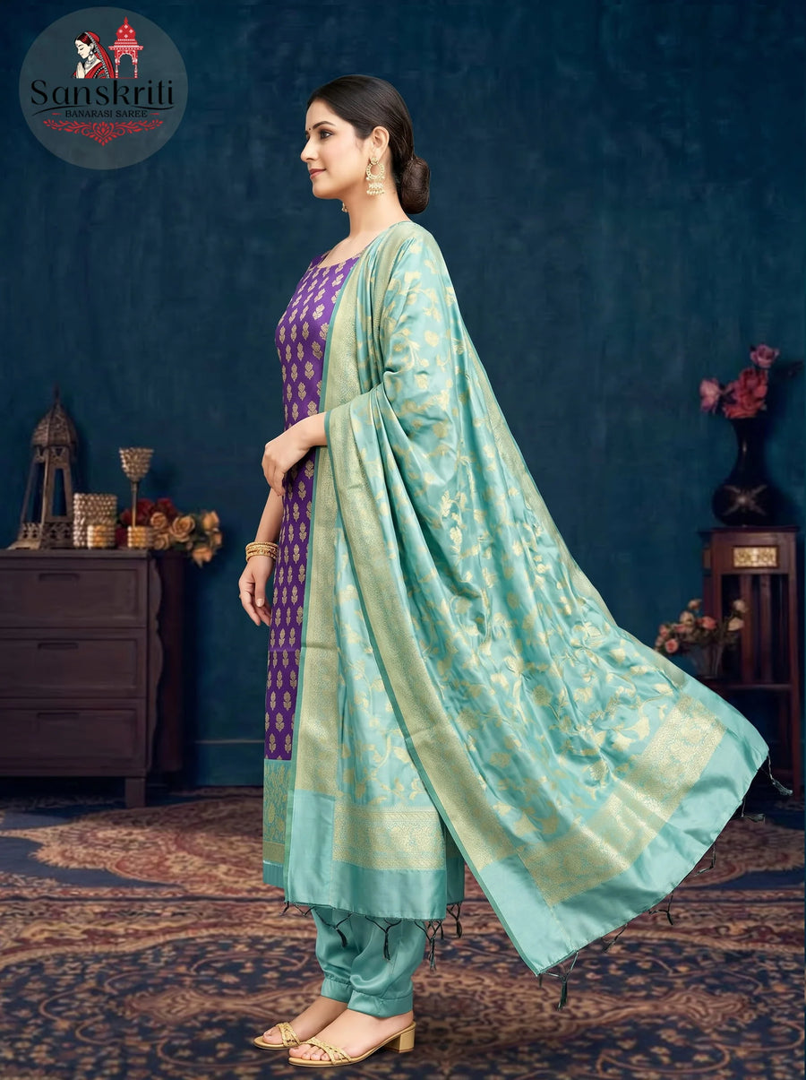 Tapeta Silk Suit with Jamdani Weaving – Elegant Traditional Wear (2.5 Meters)