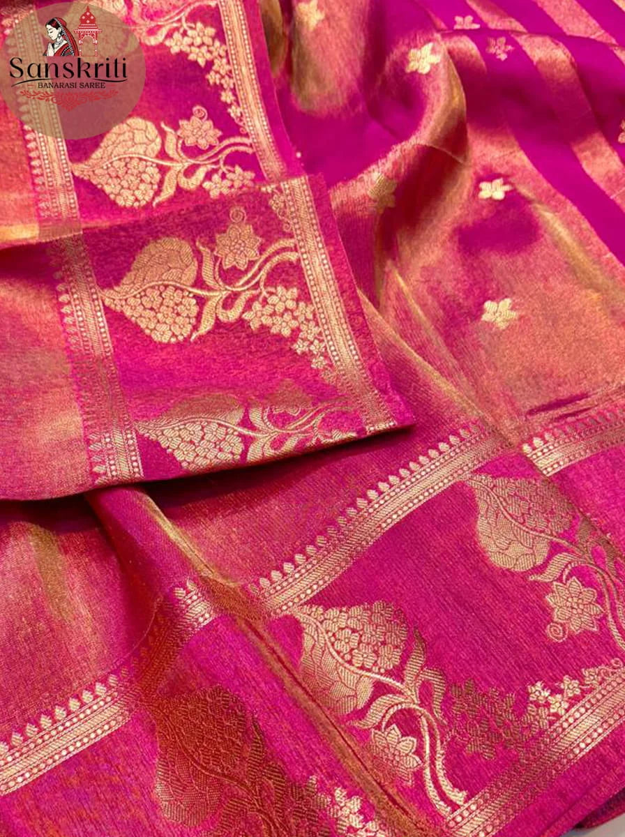 Royal Elegance Banarasi Tissue Silk Saree with Rich Zari Weaving