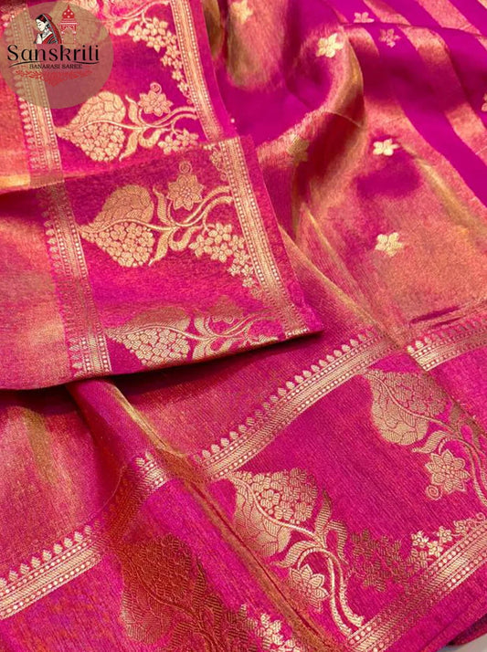 Royal Elegance Banarasi Tissue Silk Saree with Rich Zari Weaving