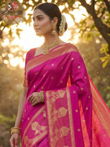 Royal Elegance Banarasi Tissue Silk Saree with Rich Zari Weaving