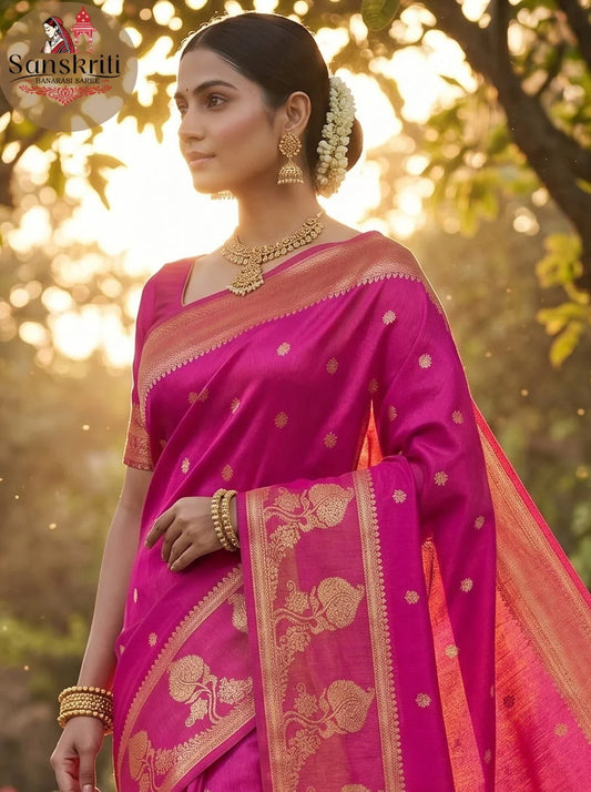 Royal Elegance Banarasi Tissue Silk Saree with Rich Zari Weaving