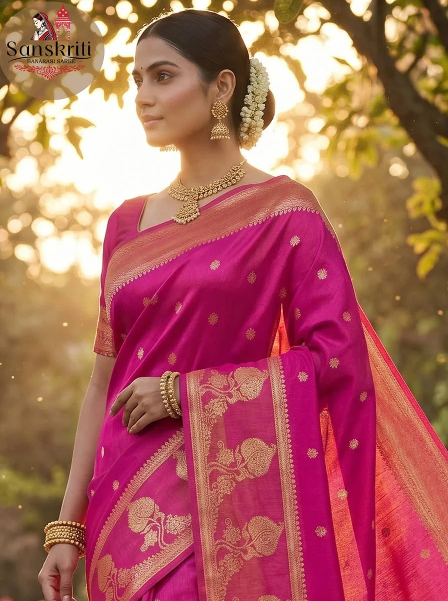 Royal Elegance Banarasi Tissue Silk Saree with Rich Zari Weaving