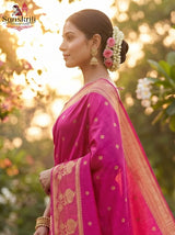 Royal Elegance Banarasi Tissue Silk Saree with Rich Zari Weaving