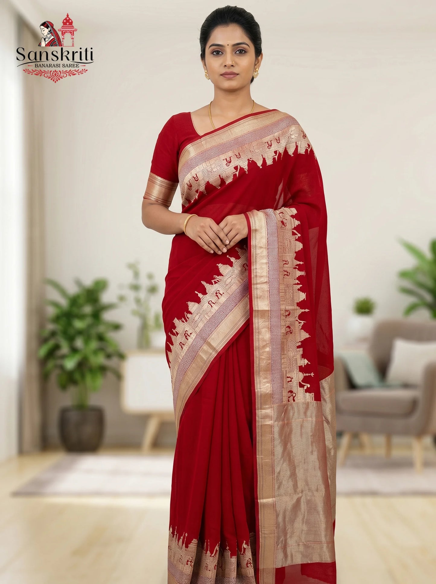 Banarasi Katan Silk Saree – Handloom Traditional Elegant Wear