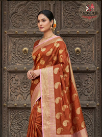 Banarasi Soft Silk Saree (Woven Silk) – Elegant Traditional Wear (6.3 Meters)