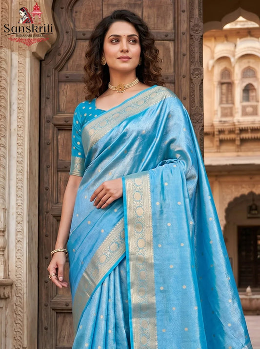 Red Banarasi Handloom Katan Silk Saree with Kashi Ghat Weaves – Traditional Elegance (5.5 Meters)