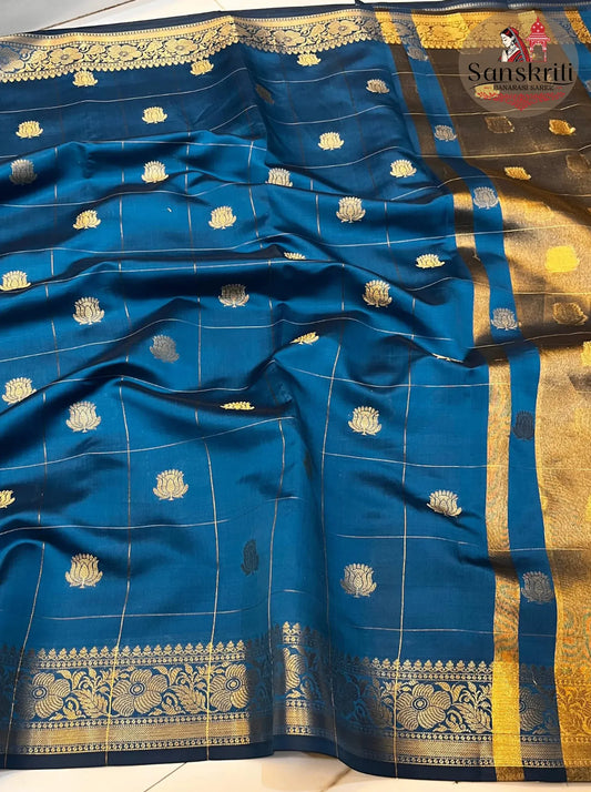 blue with gold