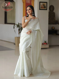 Kanchipuram (Kanjivaram) Silk Saree with Silver Zari Work – Elegant Traditional Wear (6.25 Meters)